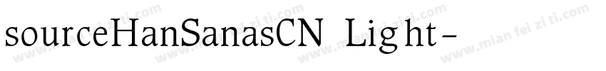 sourceHanSanasCN Light字体转换